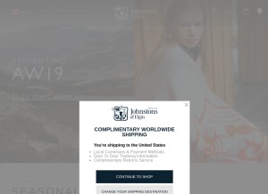 How johnstonsofelgin.com looks like on a tablet such as an iPad.