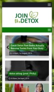 How joindetox.info looks like on a mobile device such as an iPhone.