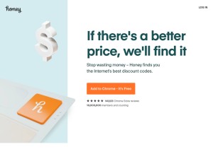 How joinhoney.com looks like on a tablet such as an iPad.