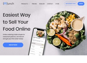 How joinmunch.com looks like on a tablet such as an iPad.