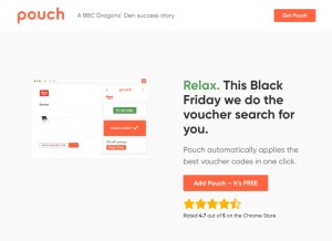 How joinpouch.com looks like on a tablet such as an iPad.