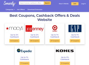 How joinsmarty.com looks like on a tablet such as an iPad.