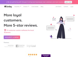 How joinsmiley.com looks like on a tablet such as an iPad.