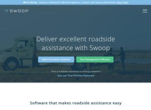 How joinswoop.com looks like on a tablet such as an iPad.