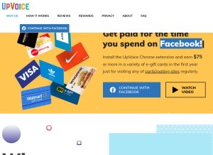 How joinupvoice.com looks like on a tablet such as an iPad.