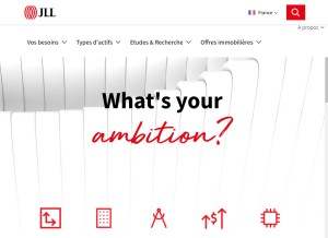 How joneslanglasalle.com looks like on a tablet such as an iPad.
