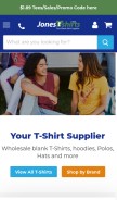How jonestshirts.com looks like on a mobile device such as an iPhone.
