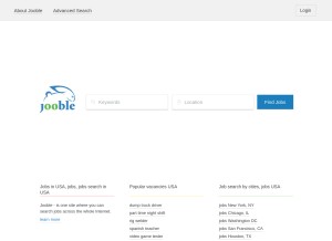 How jooble.com looks like on a tablet such as an iPad.
