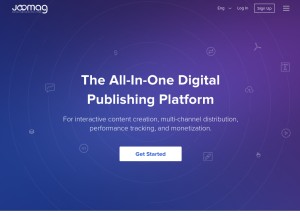 How joomag.com looks like on a tablet such as an iPad.