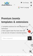 How joomla-monster.com looks like on a mobile device such as an iPhone.