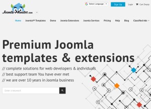 How joomla-monster.com looks like on a tablet such as an iPad.