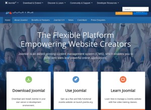 How joomla.org looks like on a tablet such as an iPad.