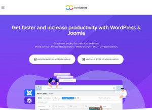 How joomunited.com looks like on a tablet such as an iPad.