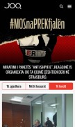 How joqalbania.com looks like on a mobile device such as an iPhone.