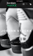 How jordanstockx.com looks like on a mobile device such as an iPhone.