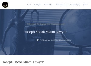 How josephshooklaw.com looks like on a tablet such as an iPad.