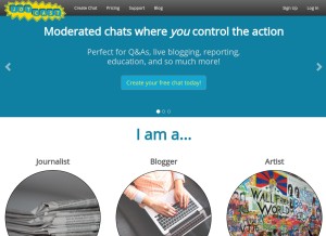 How jotcast.com looks like on a tablet such as an iPad.