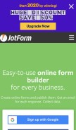 How jotform.com looks like on a mobile device such as an iPhone.