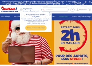 How joueclub.fr looks like on a tablet such as an iPad.