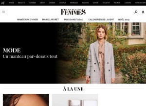 How journaldesfemmes.fr looks like on a tablet such as an iPad.