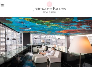 How journaldespalaces.com looks like on a tablet such as an iPad.