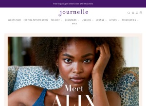 How journelle.com looks like on a tablet such as an iPad.