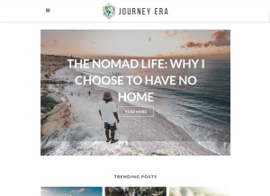 How journeyera.com looks like on a tablet such as an iPad.