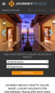How journeymexico.com looks like on a mobile device such as an iPhone.