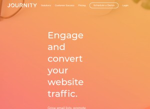 How journity.com looks like on a tablet such as an iPad.
