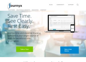 How journyx.com looks like on a tablet such as an iPad.