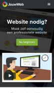 How jouwweb.nl looks like on a mobile device such as an iPhone.
