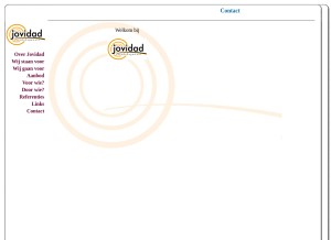 How jovidad.nl looks like on a tablet such as an iPad.