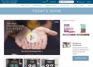 How joycemeyermedia.com looks like on a tablet such as an iPad.