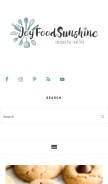 How joyfoodsunshine.com looks like on a mobile device such as an iPhone.