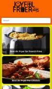 How joyfulfryer.com looks like on a mobile device such as an iPhone.