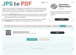How jpg2pdf.com looks like on a tablet such as an iPad.