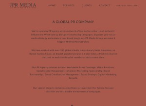 How jprmediagroup.com looks like on a tablet such as an iPad.