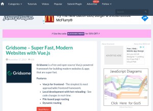 How jquery-plugins.net looks like on a tablet such as an iPad.