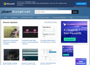 How jqueryscript.net looks like on a tablet such as an iPad.