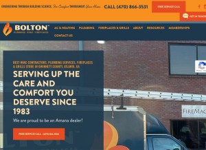 How jrbolton.com looks like on a tablet such as an iPad.