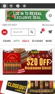 How jrcigars.com looks like on a mobile device such as an iPhone.