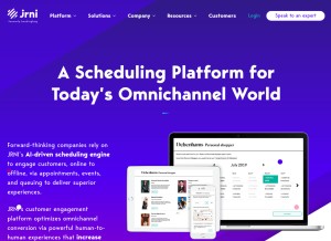 How jrni.com looks like on a tablet such as an iPad.