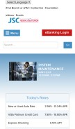 How jscfcu.org looks like on a mobile device such as an iPhone.