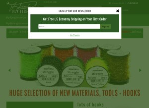 How jsflyfishing.com looks like on a tablet such as an iPad.
