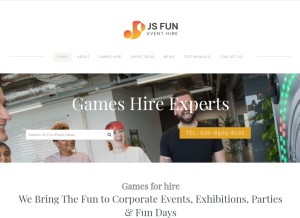 How jsfuneventhire.co.uk looks like on a tablet such as an iPad.