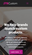 How jtbcustom.com looks like on a mobile device such as an iPhone.