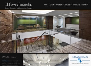 How jtmagen.com looks like on a tablet such as an iPad.