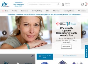 How jtv.com looks like on a tablet such as an iPad.