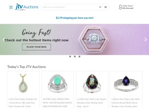 How jtvauctions.com looks like on a tablet such as an iPad.