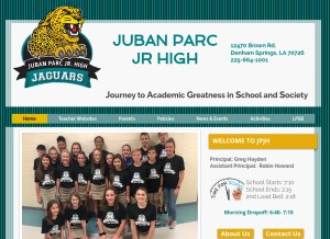 How jubanparcjh.org looks like on a tablet such as an iPad.